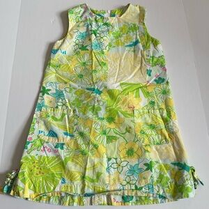 Lilly Pulitzer Yellow and Green Ruffled Tiered Sundress